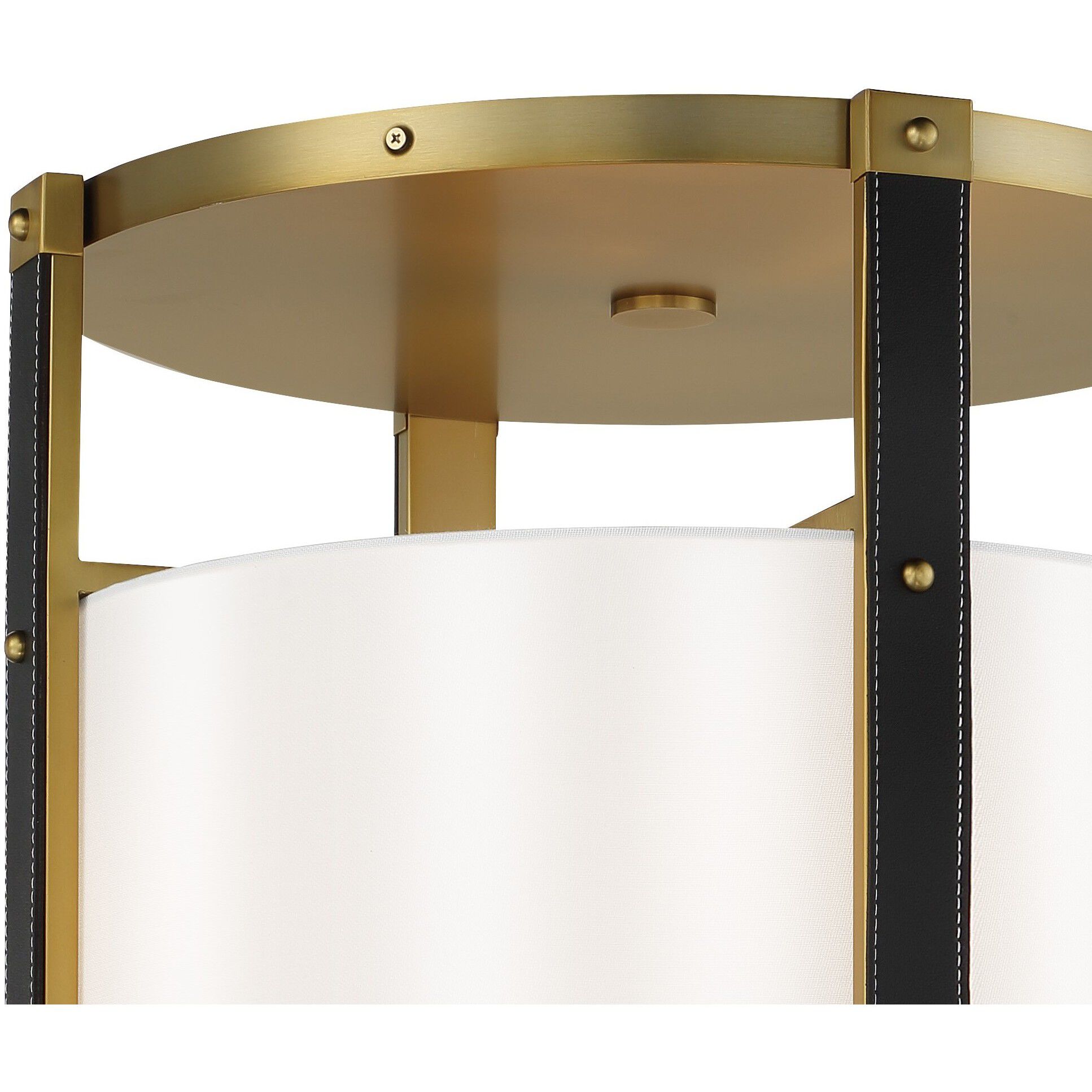 Chelsea 4 Light 20 inch Soft Brass Semi Flush Ceiling Light